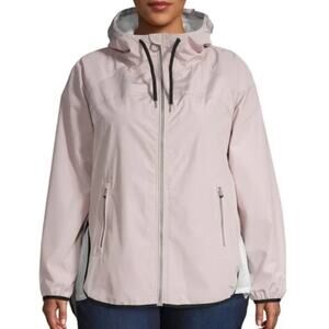 Calvin Klein Performance Pink Zip Up Hooded Lightweight Jacket Windbreaker Large